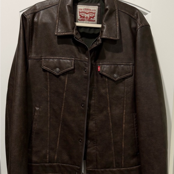Levi's Men's Dark Brown Leather Jacket - Picture 1 of 1